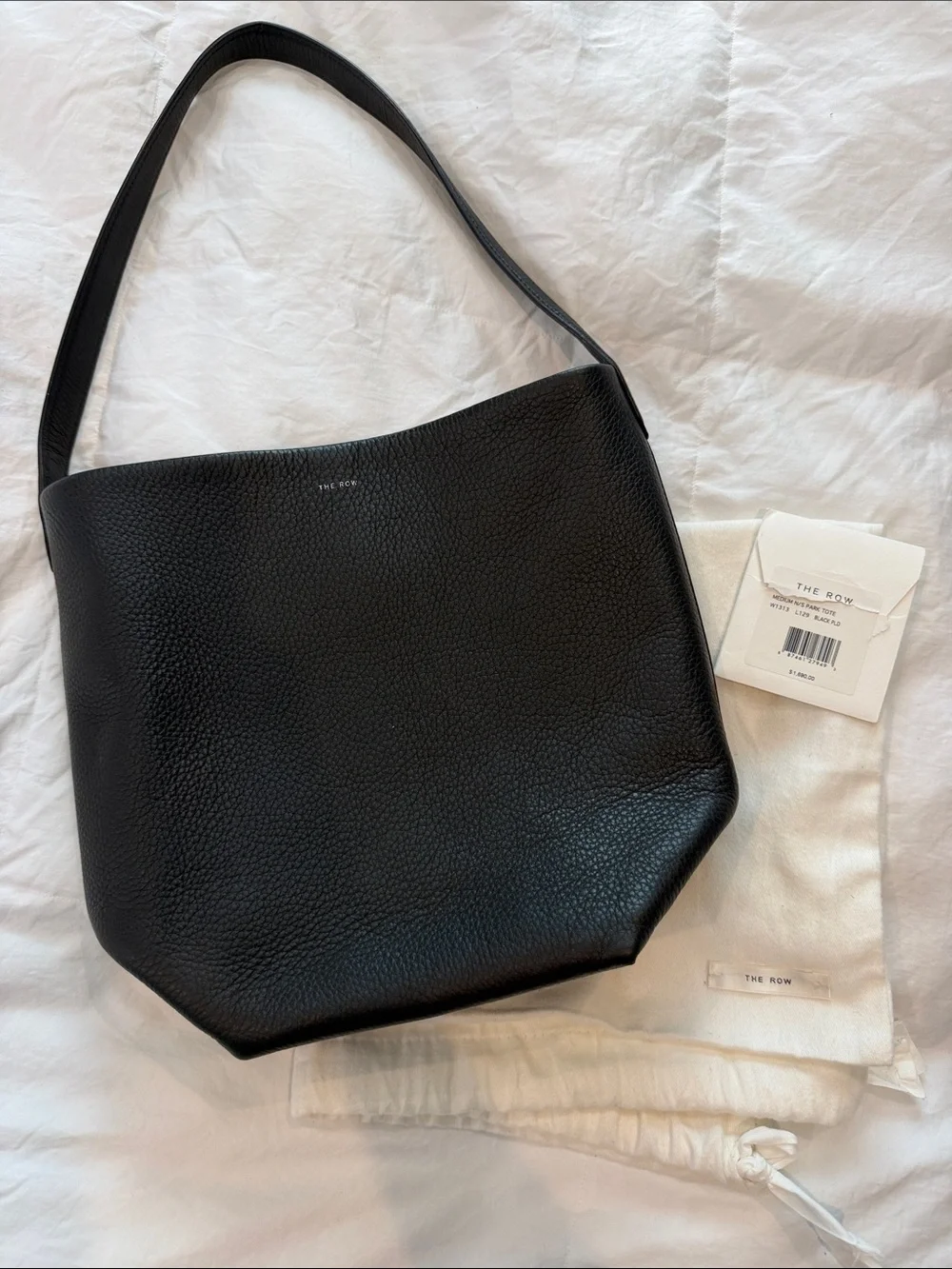 The Row Medium N/S Park Tote, black